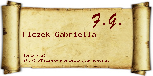 Ficzek Gabriella névjegykártya