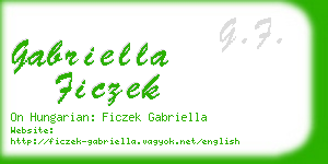 gabriella ficzek business card